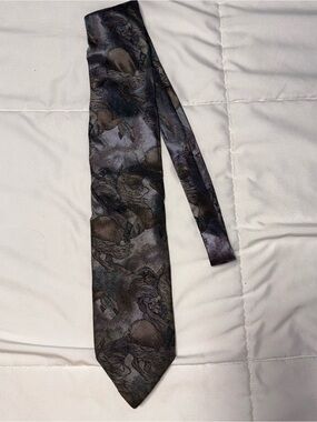 Fendi Necktie Tie Napoleon French Motiff Design Silk Made in Italy